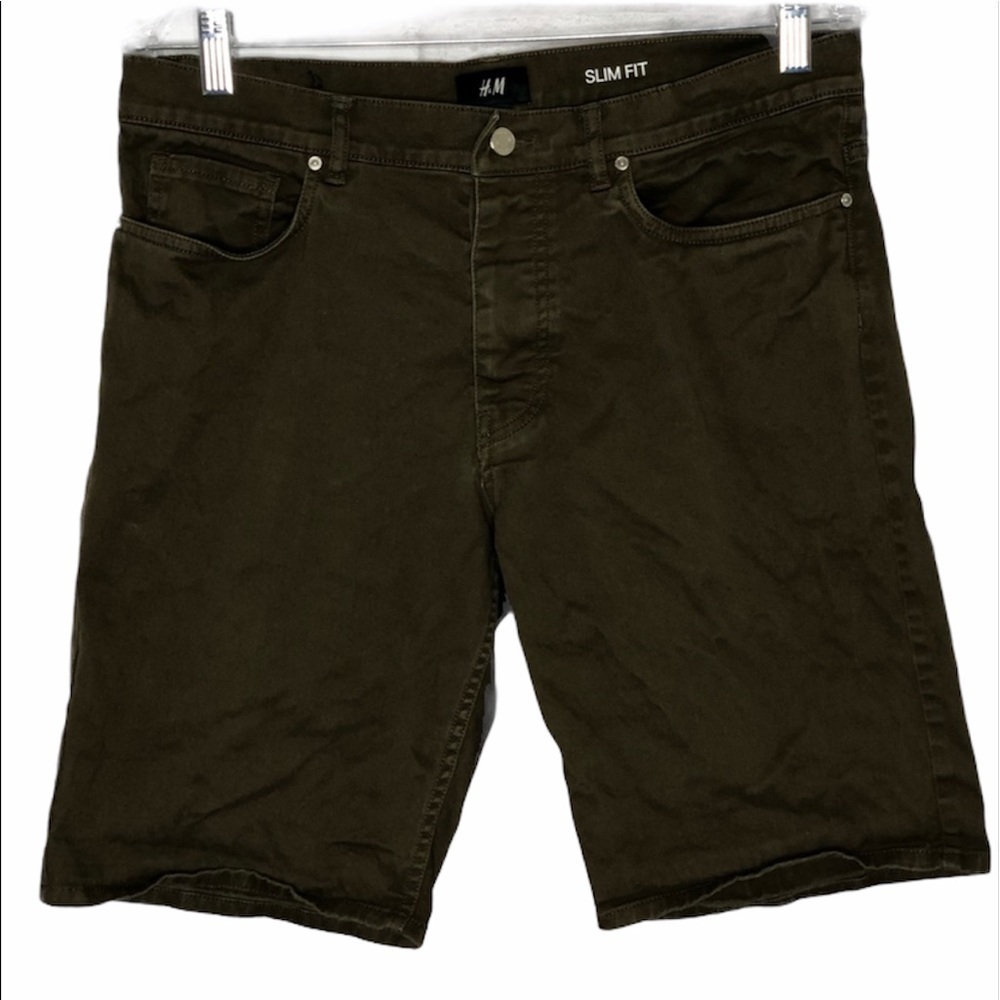 H&M slim fit brown shorts, size 31